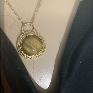 South African Tiger’s Eye Fancy Pendant &  Necklace